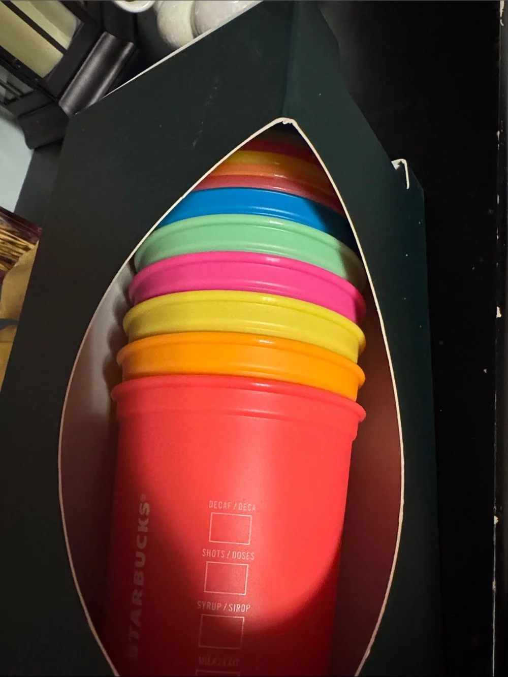 Starbucks Colorful Reusable Hot Cups — Pink, Orange, Yellow, Blue